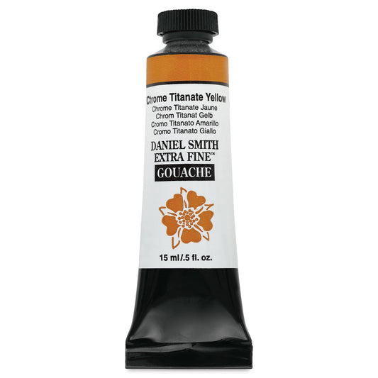DANIEL SMITH Extra Fine Gouache - Chrome Titanate Yellow, 15 ml Tube