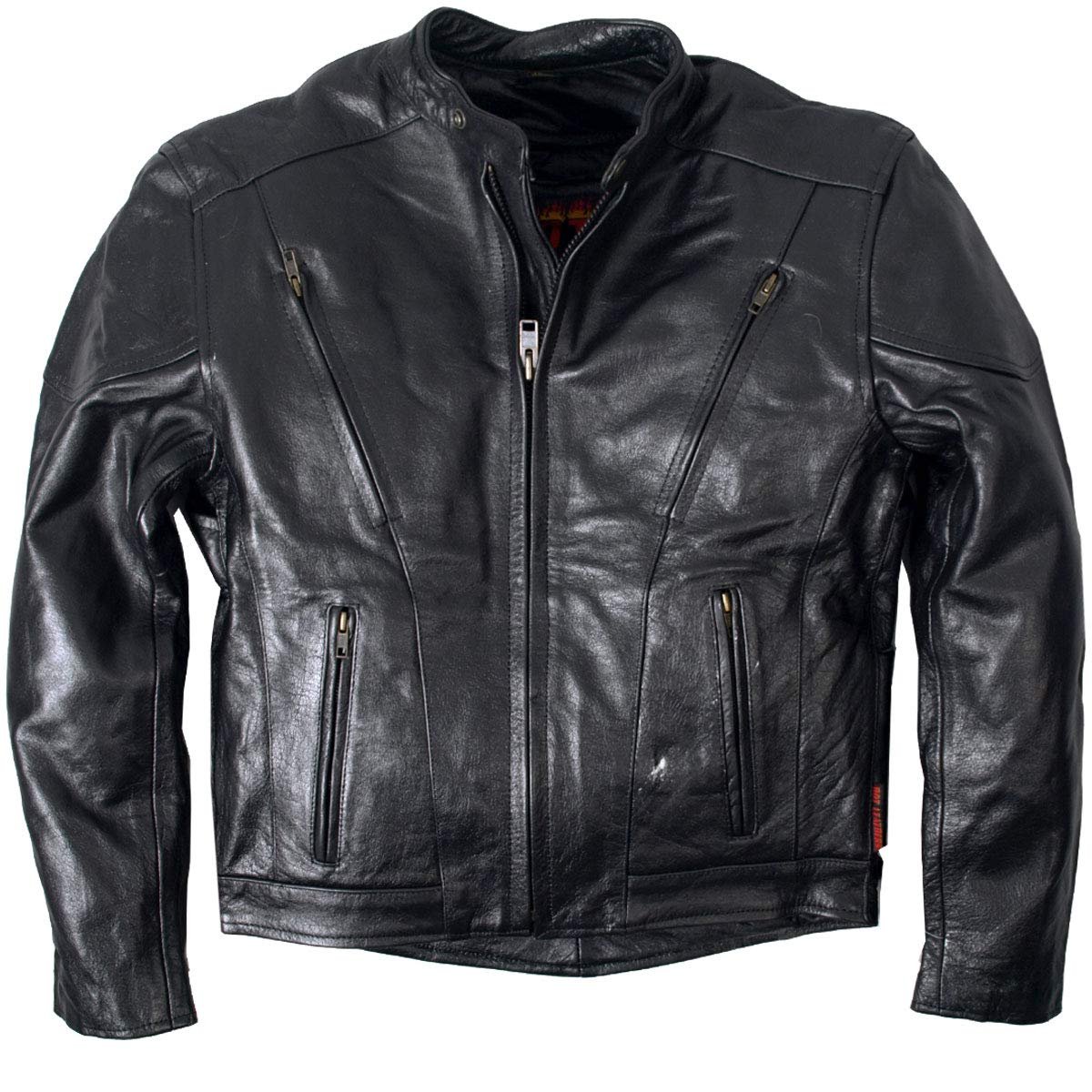 Hot Leathers Black Motorcycle Jacket