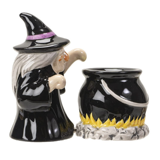 Pacific Trading Witch and Cauldron Salt and Pepper Shaker Set 2.2 Inch