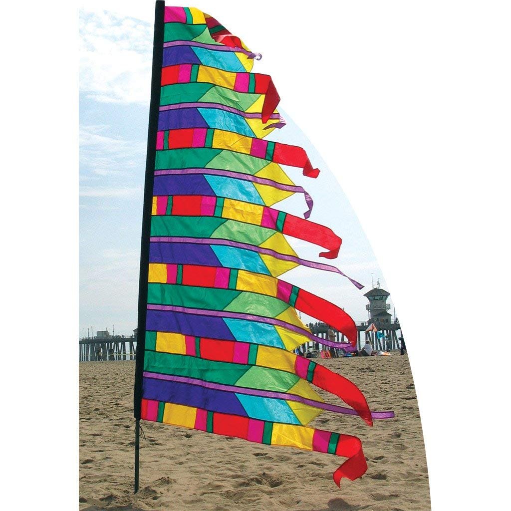 Premier Kites 23893 Powwow Feather Banner, 6 by 8-1/2-Inch, Red