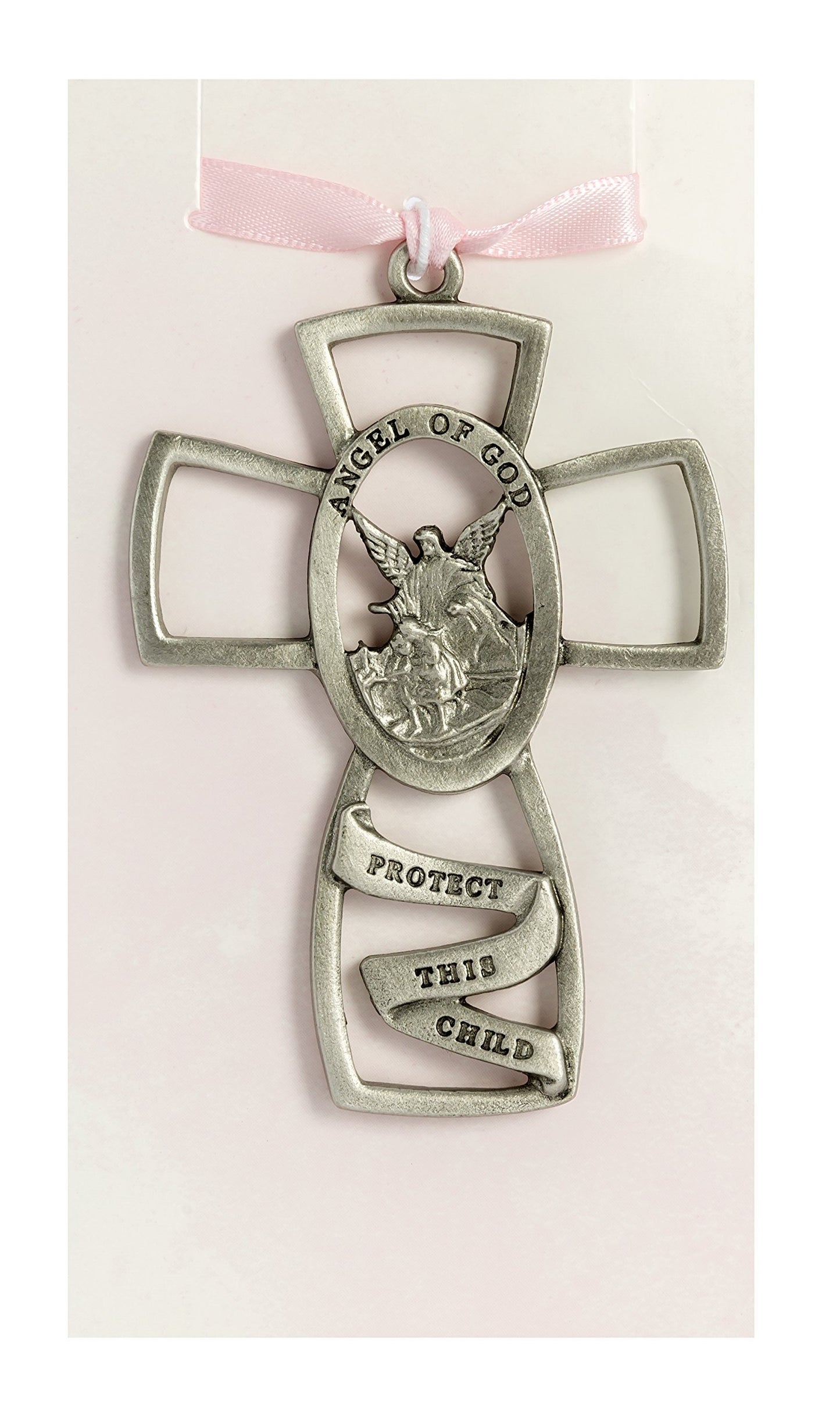 Guardian Angel Cross - Pink Ribbon (PW5-P)