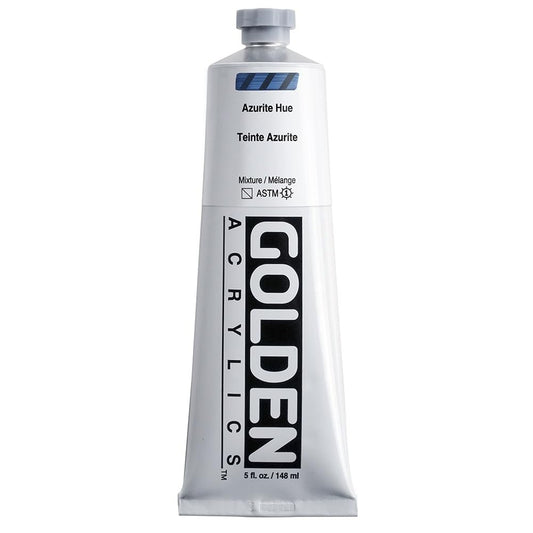 GOLDEN Heavy Body Acrylics, Azurite Hue, 5 fl. oz. Tube, Professional Acrylic Paint, Semi-Transparent