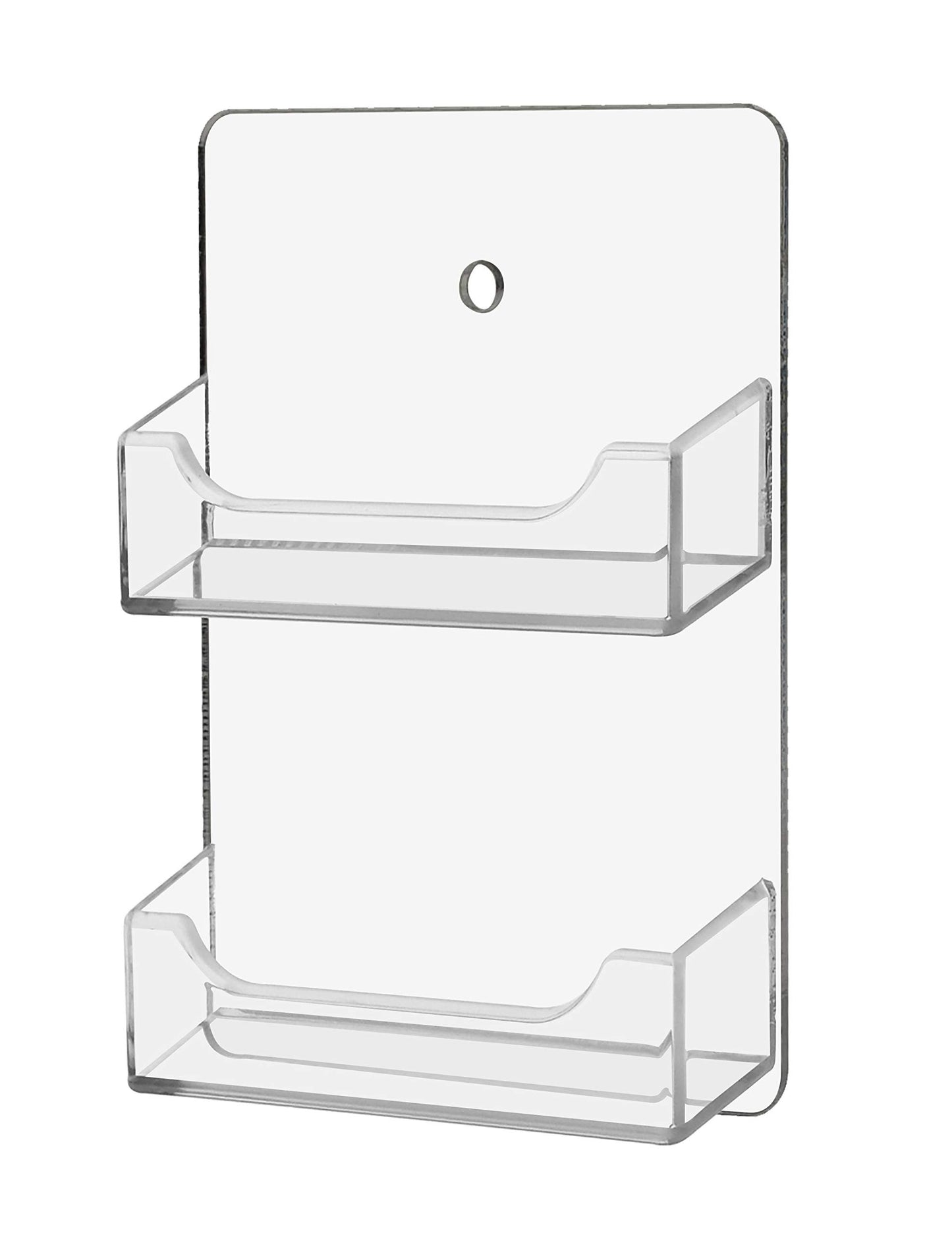 Marketing Holders Wall Business Card Holder with Hanging Hardware for 3.5" x 2" Gift or Appointment Cards Schools Bookstores Travel Centers Laundromats 12 Pocket Clear Acrylic One Piece Durable