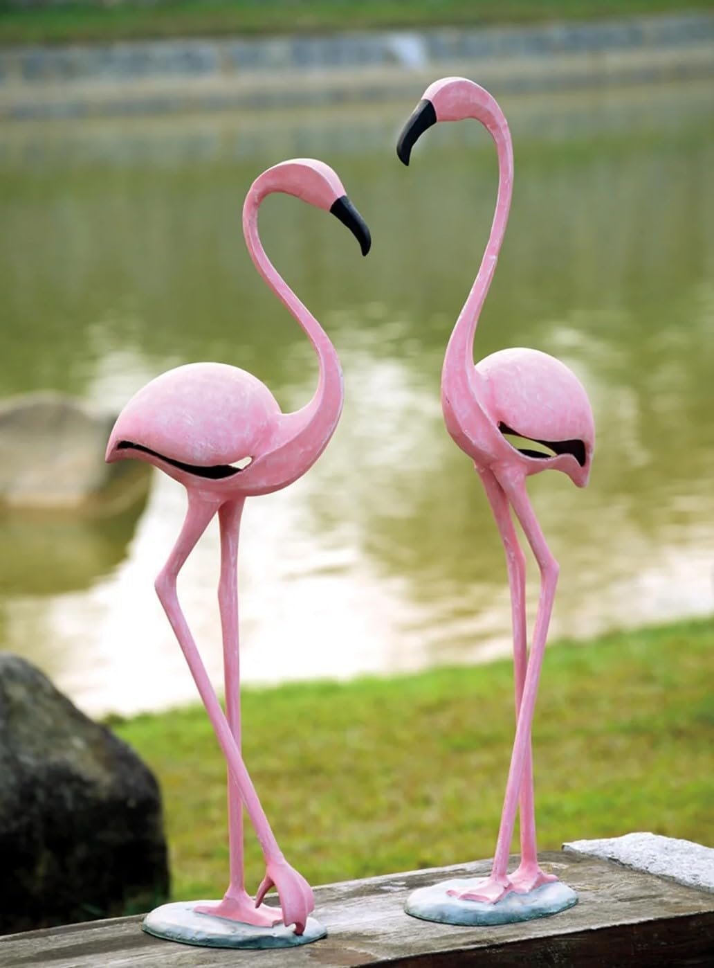 SPI Home 33349 Pink Flamingo Pair Sculpture