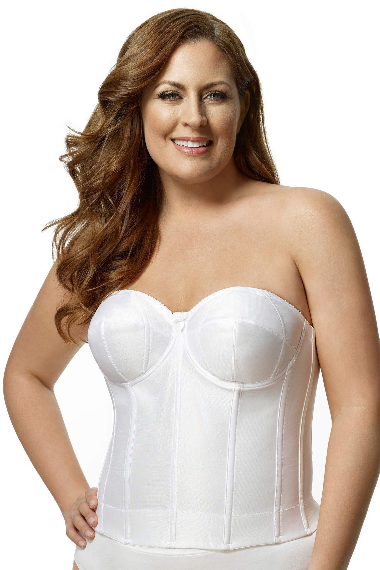Elila Women's 6421 Long Strapless Longline Underwire Bra