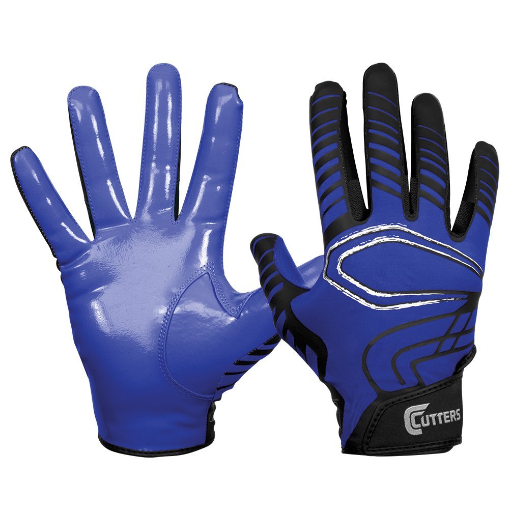 Cutters Gloves REV Receiver Glove (Pair), Royal, Medium