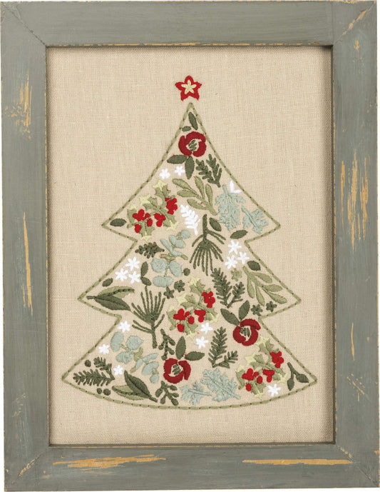 Primitives by Kathy Stitchery-Tree, 8.5x11 inches, Gray, Green, Red