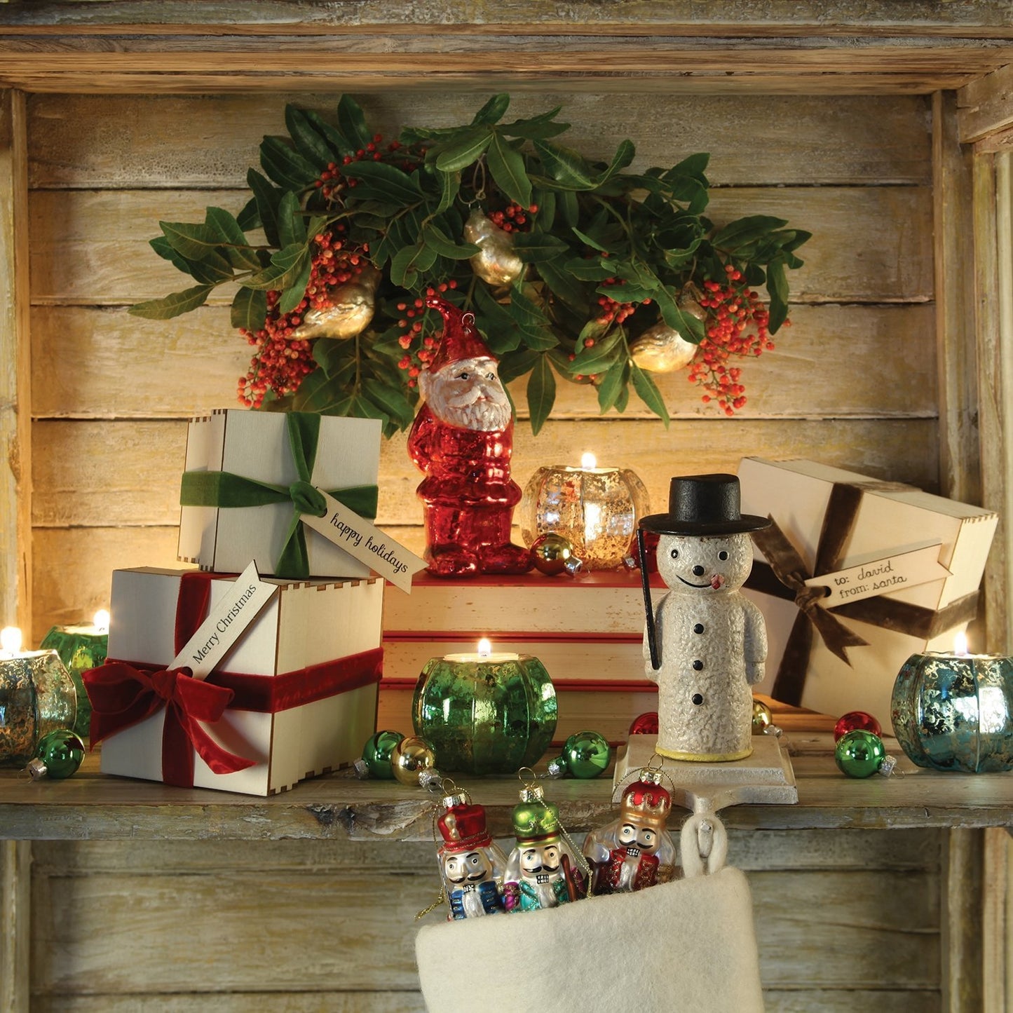 HomArt Snowman Stocking Holder - Cast Iron