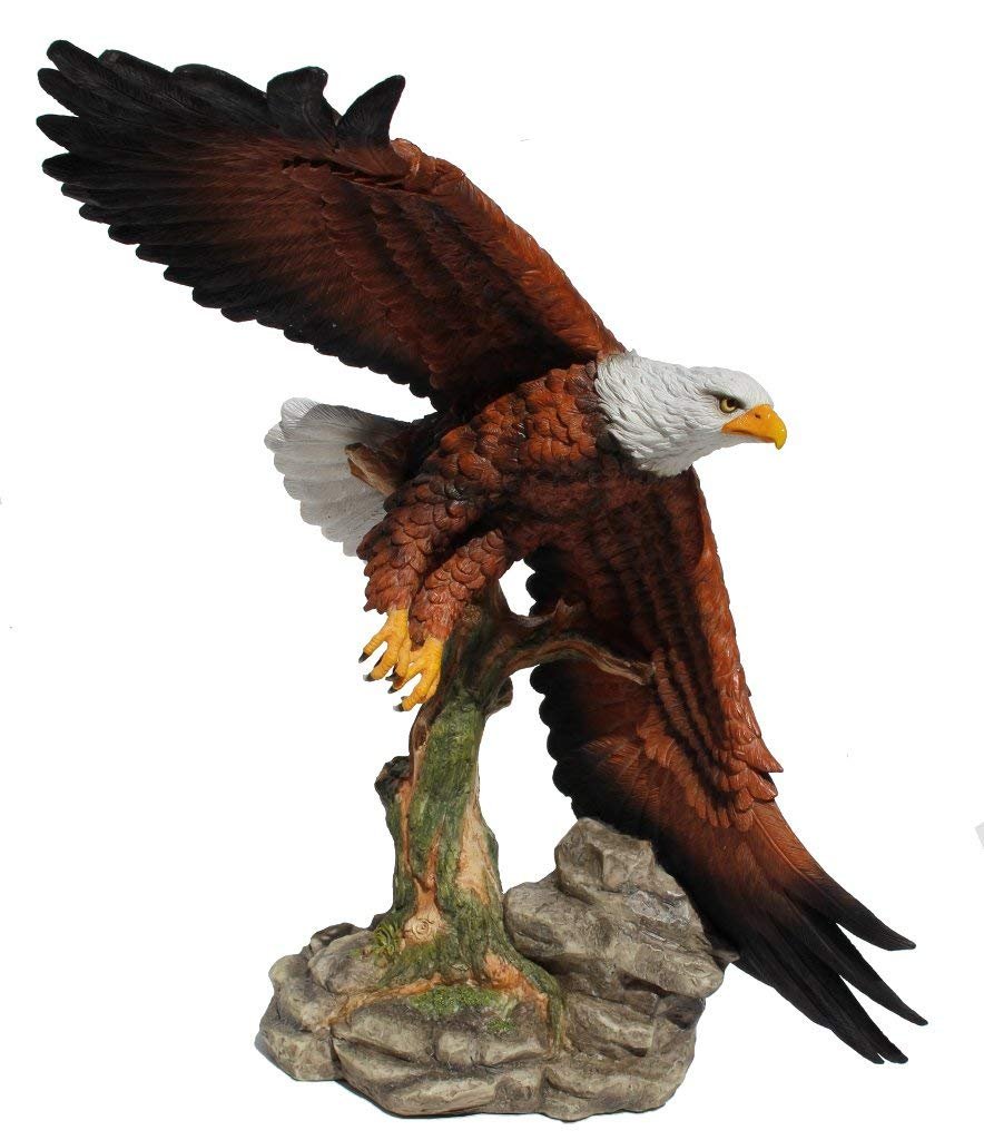 Unicorn Studios WU74890AA Flying Eagle with Color Sculpture