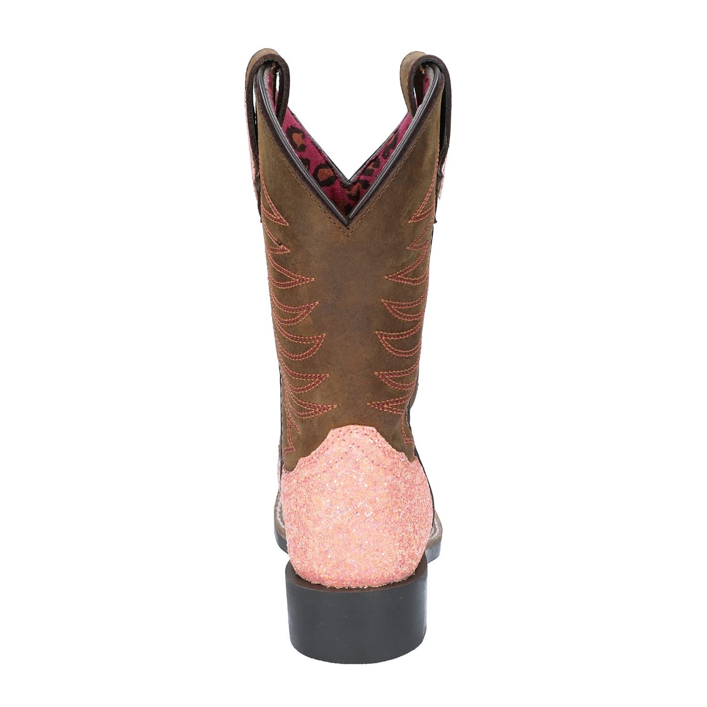 Smoky Children Ariel Pastel Glitter, Crazy Horse Western Cowboy Boot, Size 4.5R