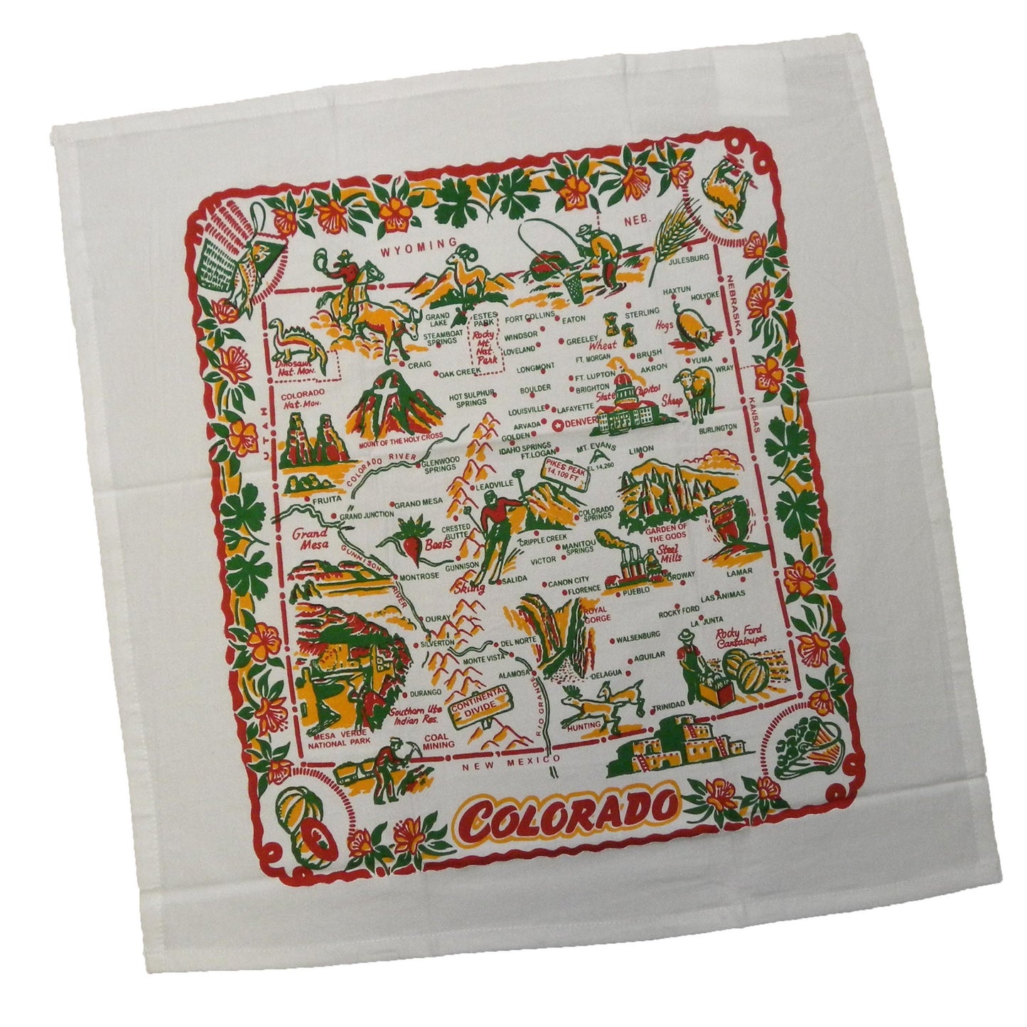 Colorado State Souvenir Dish Towel