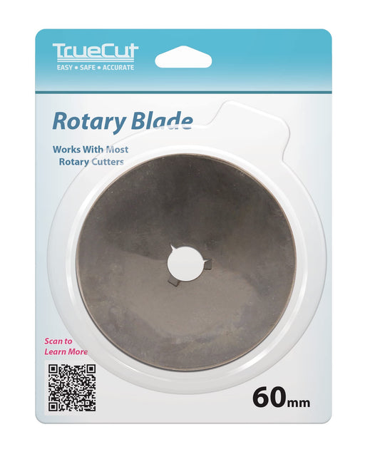 TrueCut, Rotary Cutter Replacement Blades for 60mm Rotary Cutter, Fabric & Paper Cutting Tool - Single Pack