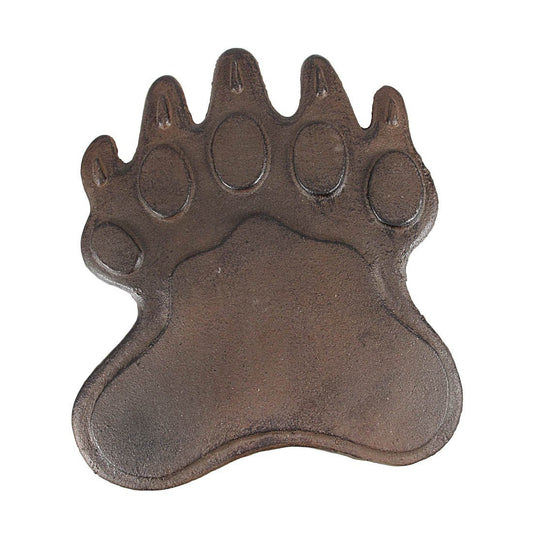 Things2Die4 Cast Iron Bear Footprint Garden Stepping Stone
