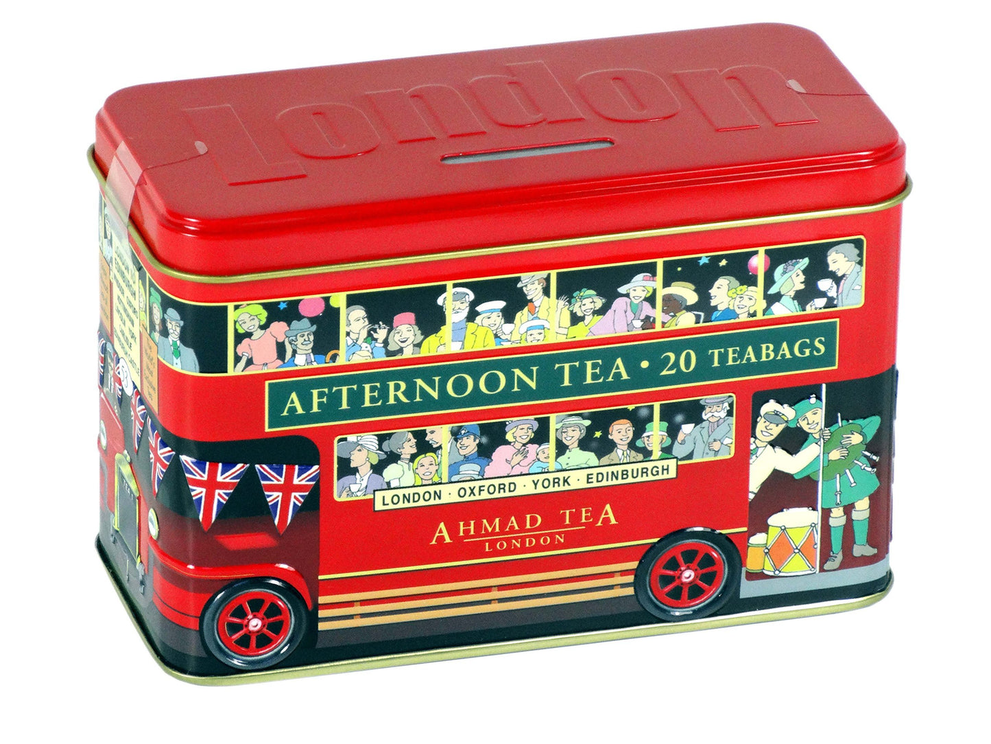 Ahmad Tea London Bus Tin, English Breakfast, 20 Count Tin
