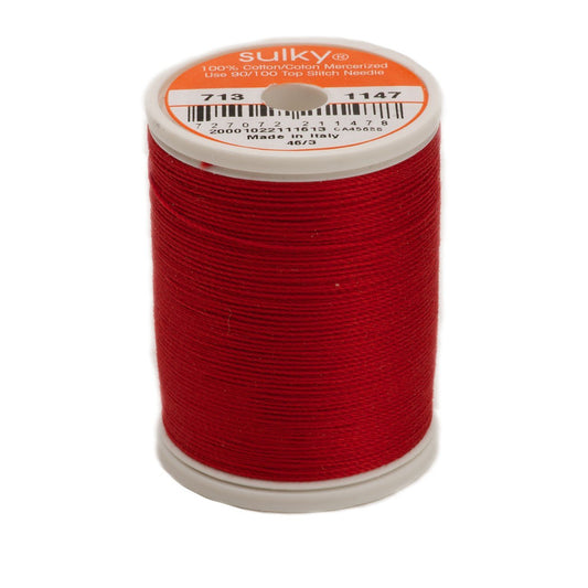 Sulky Cotton Thread 12 wt 330 yd Christmas Red