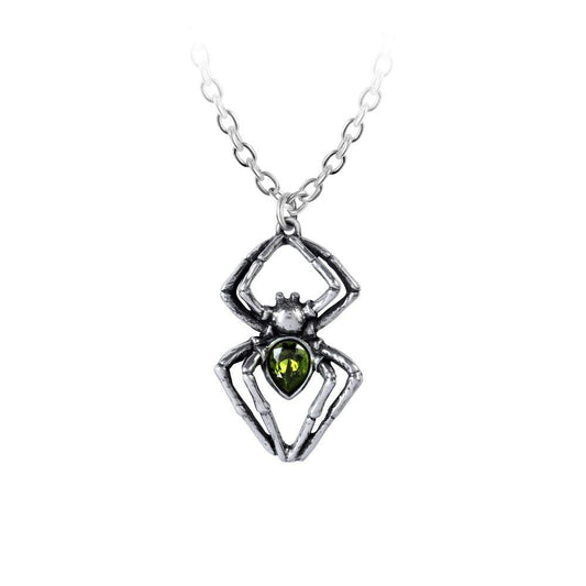 Alchemy Gothic Emerald Spiderling Pendant