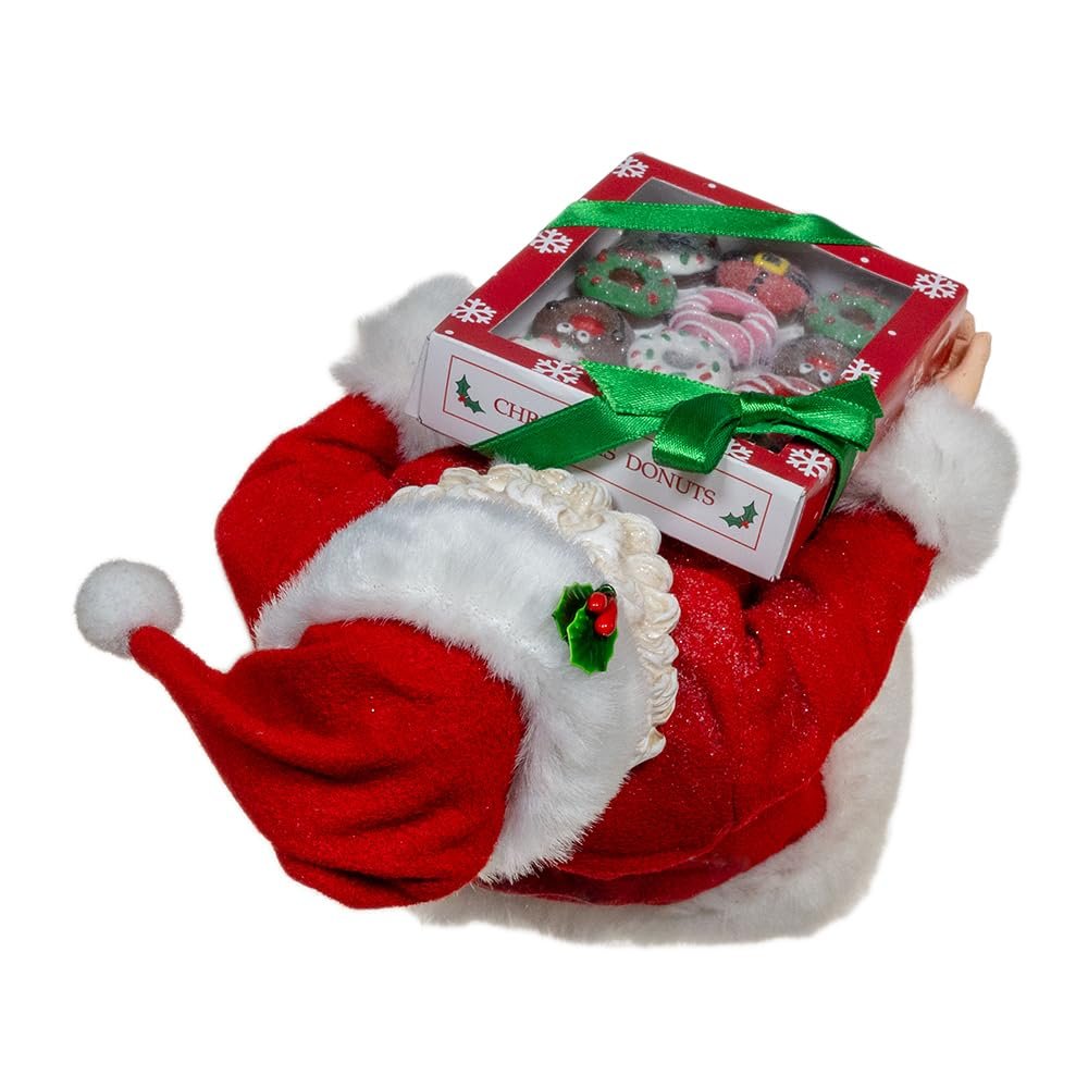 Kurt Adler 10.5-inch Fabriché™ Santa with Box of Donuts