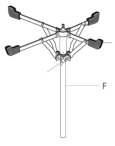 CB Percussion CBE-16 Platform Style Bell/Pad Stand Top for Bell Models