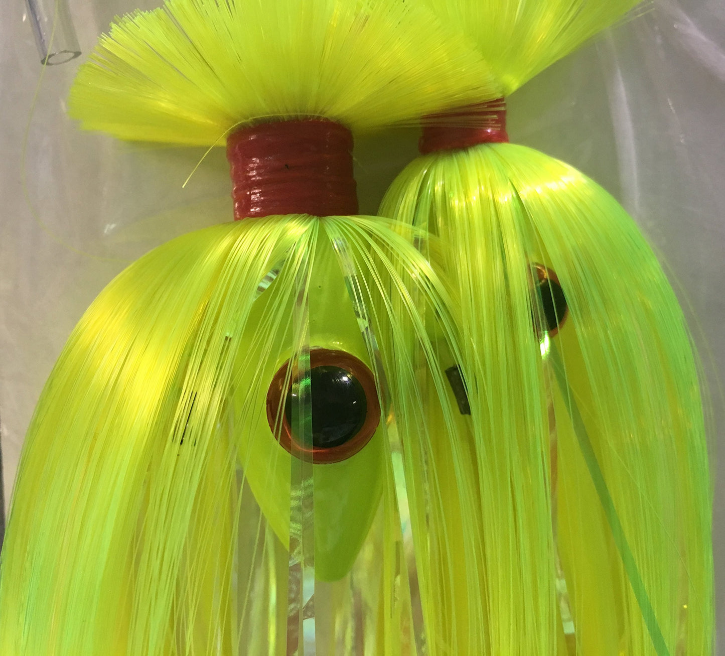 Blue Water Candy - Rock Fish Candy 8 oz & 4 oz Mojo Lure Loaded with 9-Inch Swimbait Shad Bodies Tandem Parachute Rigged & Ready