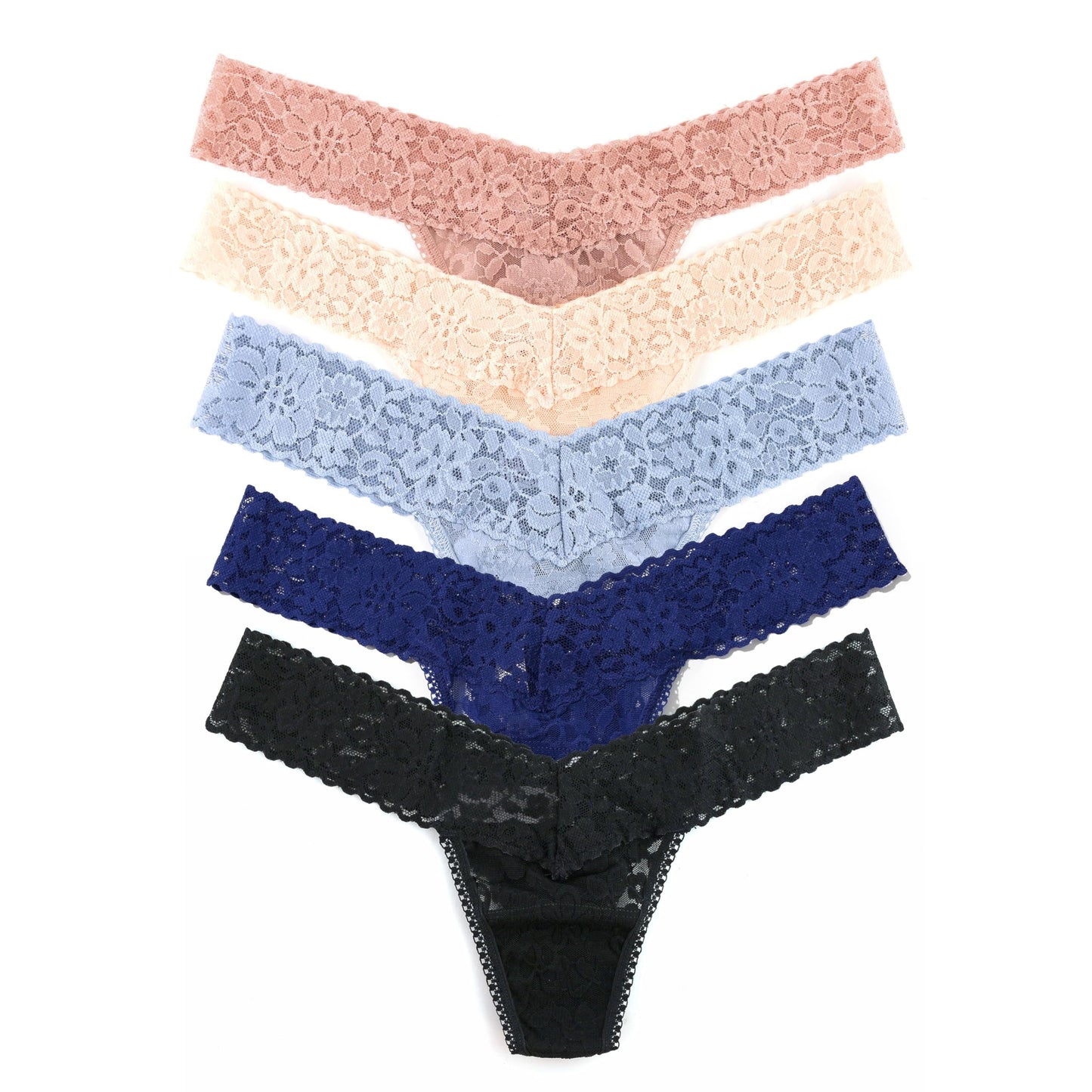 hanky panky - Daily Lace Low Rise Thongs for Women | Lacy Lingerie, Comfortable Underwear | One Size (2-12) | 3 pack