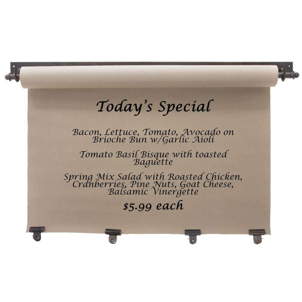 Kalalou NDE1120 Hanging Note Roll with 4 Clips, Brown