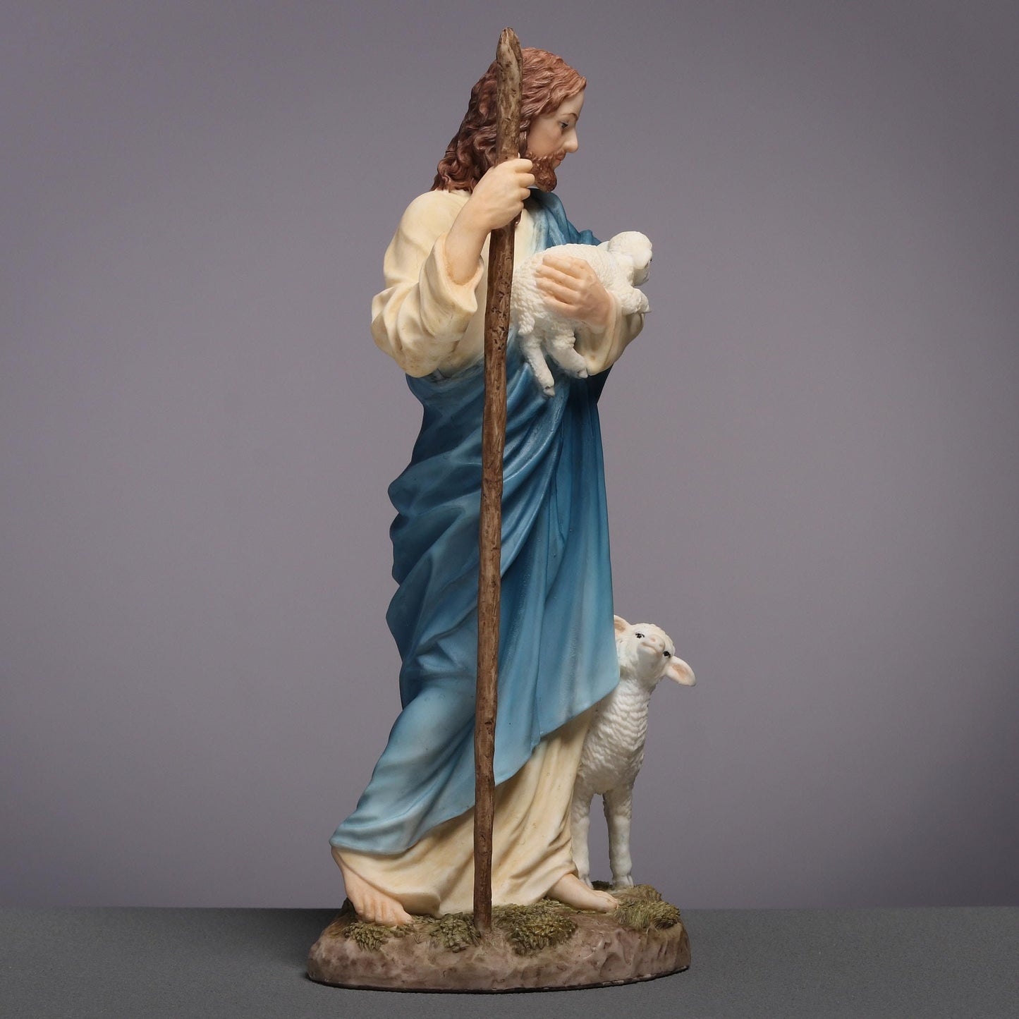Veronese Design 6 1/4 Inch Jesus The Shepherd Polyresin Hand Painted Religious Collectible Figurine Sculpture