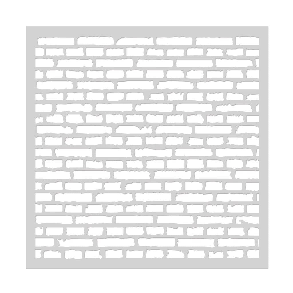 Hero Arts SA203 Stencil, Brick Wall 6x6