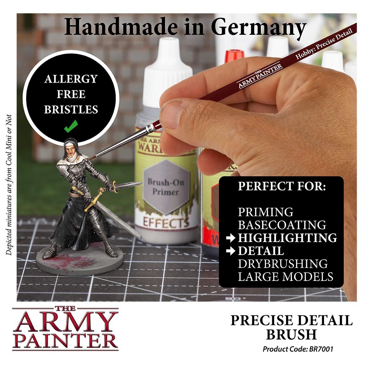 The Army Painter Hobby: Precise Detail - Hobby Brush with Synthetic Taklon Hair - Fine Detail Paint Brush, Small Paint Brush, Model Paint Brush and Fine Tip Paint Brushes for Miniature Painting