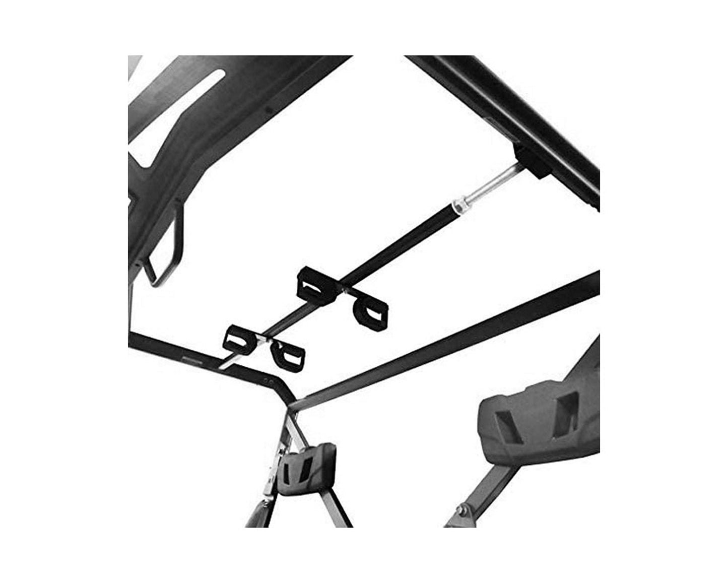 Great Day Quick-Draw Overhead Gun Rack - for UTVs with Different Roll Bar Depth/Width or Jeep Wrangler - Black Powder-Coated Finish - 2 Gun Model