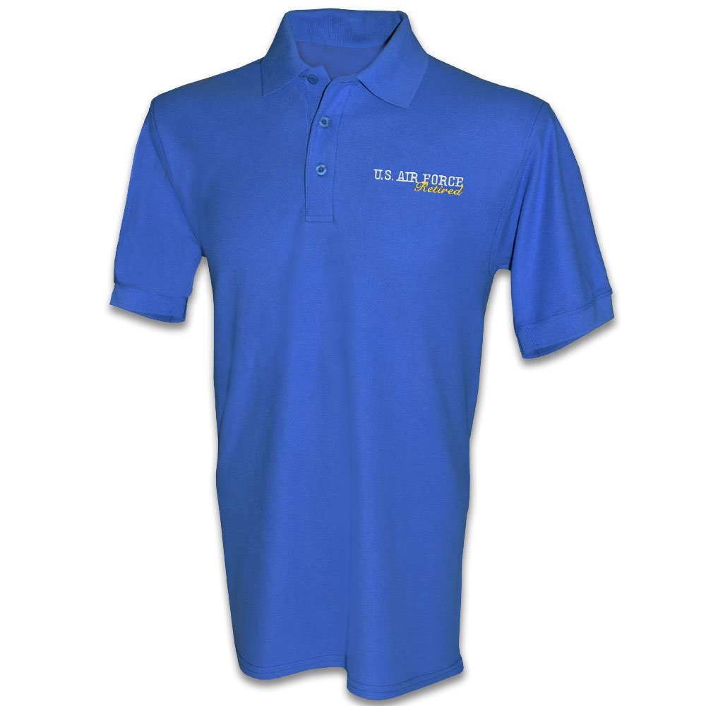 Honor Country US Air Force USAF Retired Polo Golf Shirt