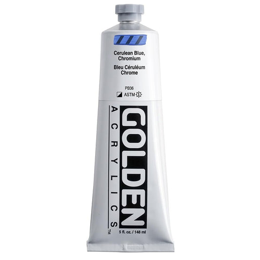 5 Oz Heavy Body Acrylic Color Paints Color: Cerulean Blue Chromium