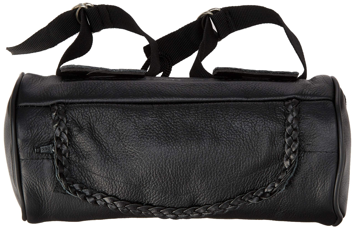 Genuine Soft Leather Universal Motorcycle Tool Bag w/Braid Trim