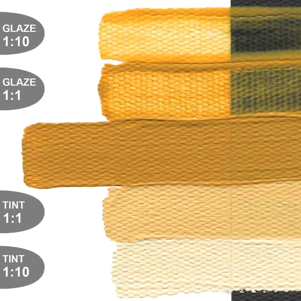 OPEN Slow-Drying Acrylics by GOLDEN, Yellow Ochre, 8 fl oz. Jar, Professional Acrylic Paint, Semi-Opaque