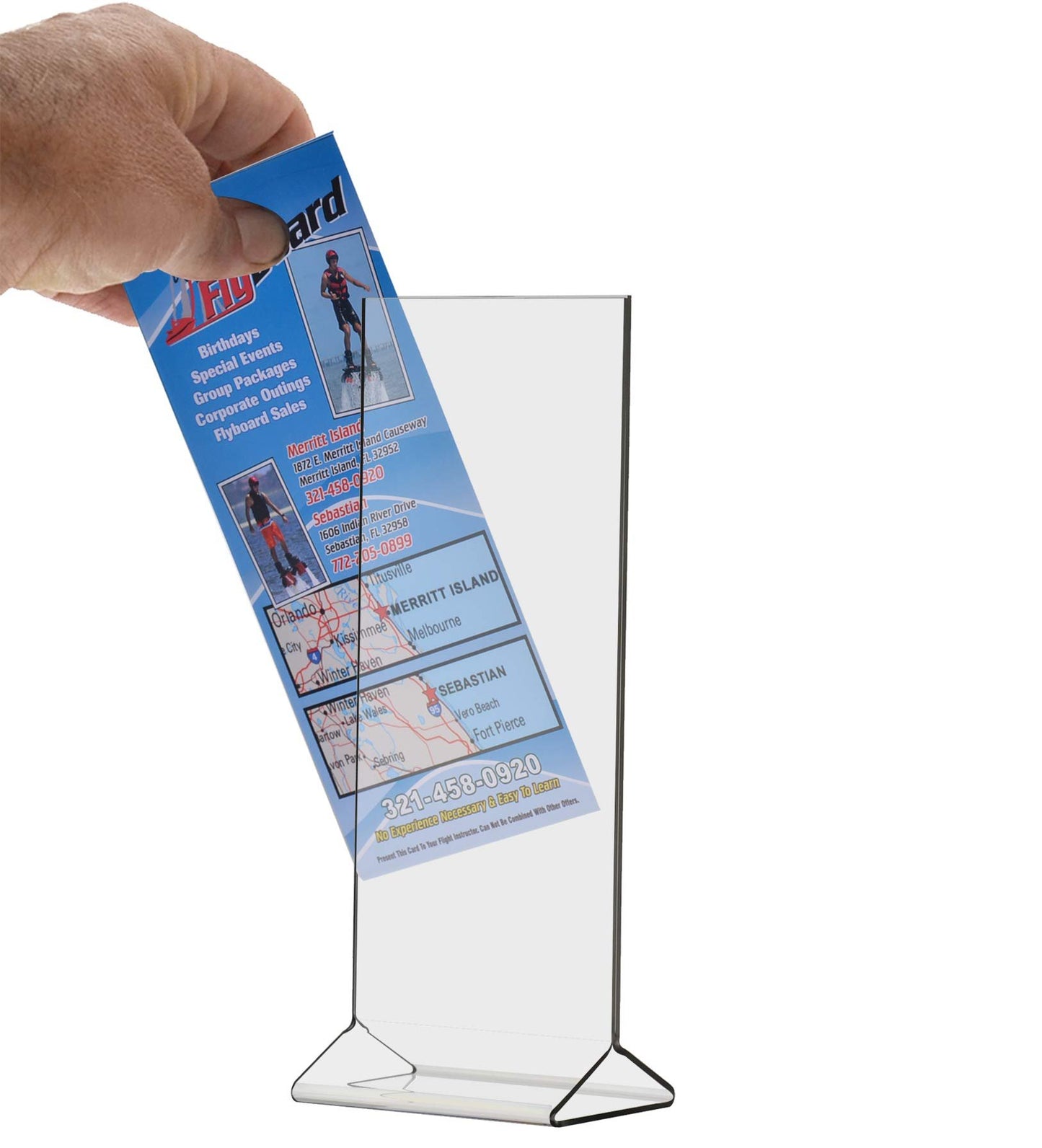 Counter Sign Holder Table Ad Frame Top Load Menu Promo POP Display Signage Stand Clear Acrylic