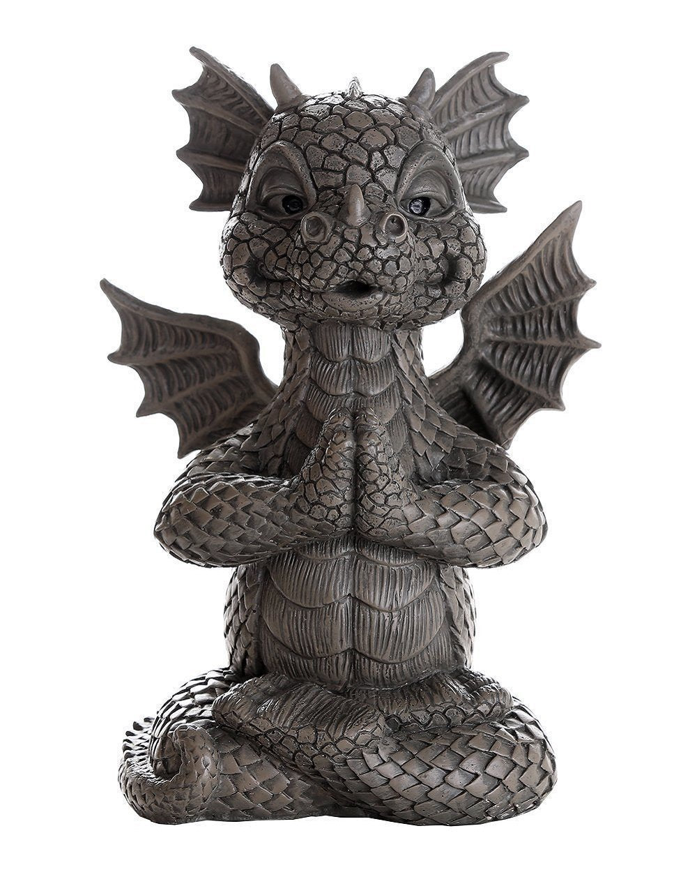 Pacific Giftware Garden Dragon Meditating Yoga Dragon Garden Display Decorative Accent Sculpture Stone Finish 10 Inch Tall