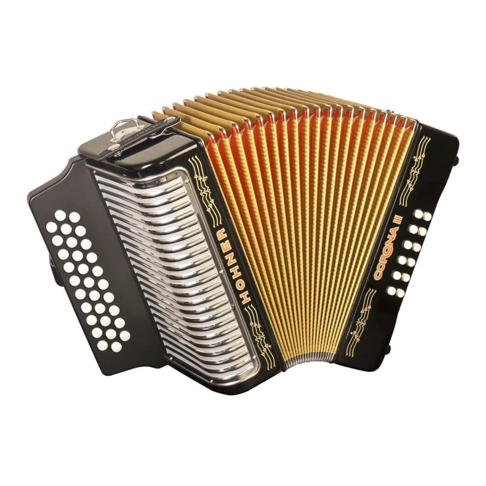 Hohner Corona II F/Bb/Eb Diatonic Accordion - Black