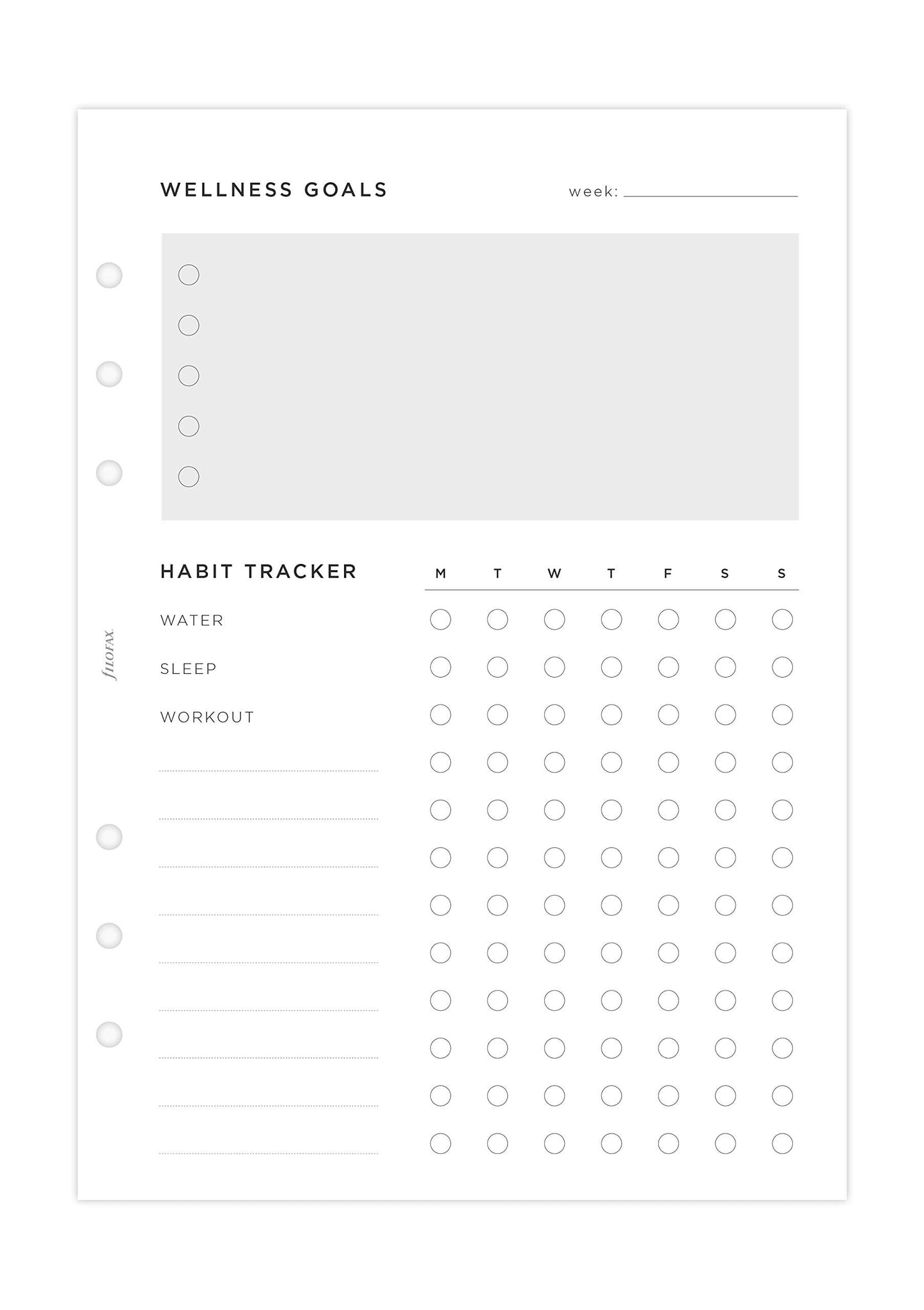 Filofax Organiser Refill Undated - Planners & Trackers