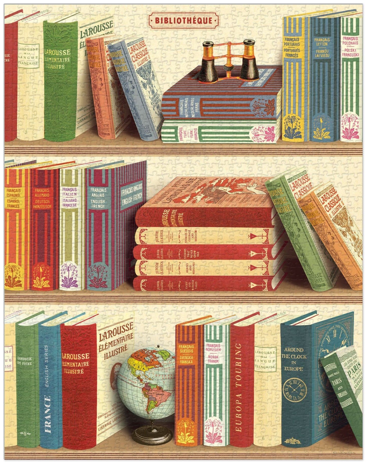 Cavallini 1000 Piece Puzzle, Library Books (PZL/Book)
