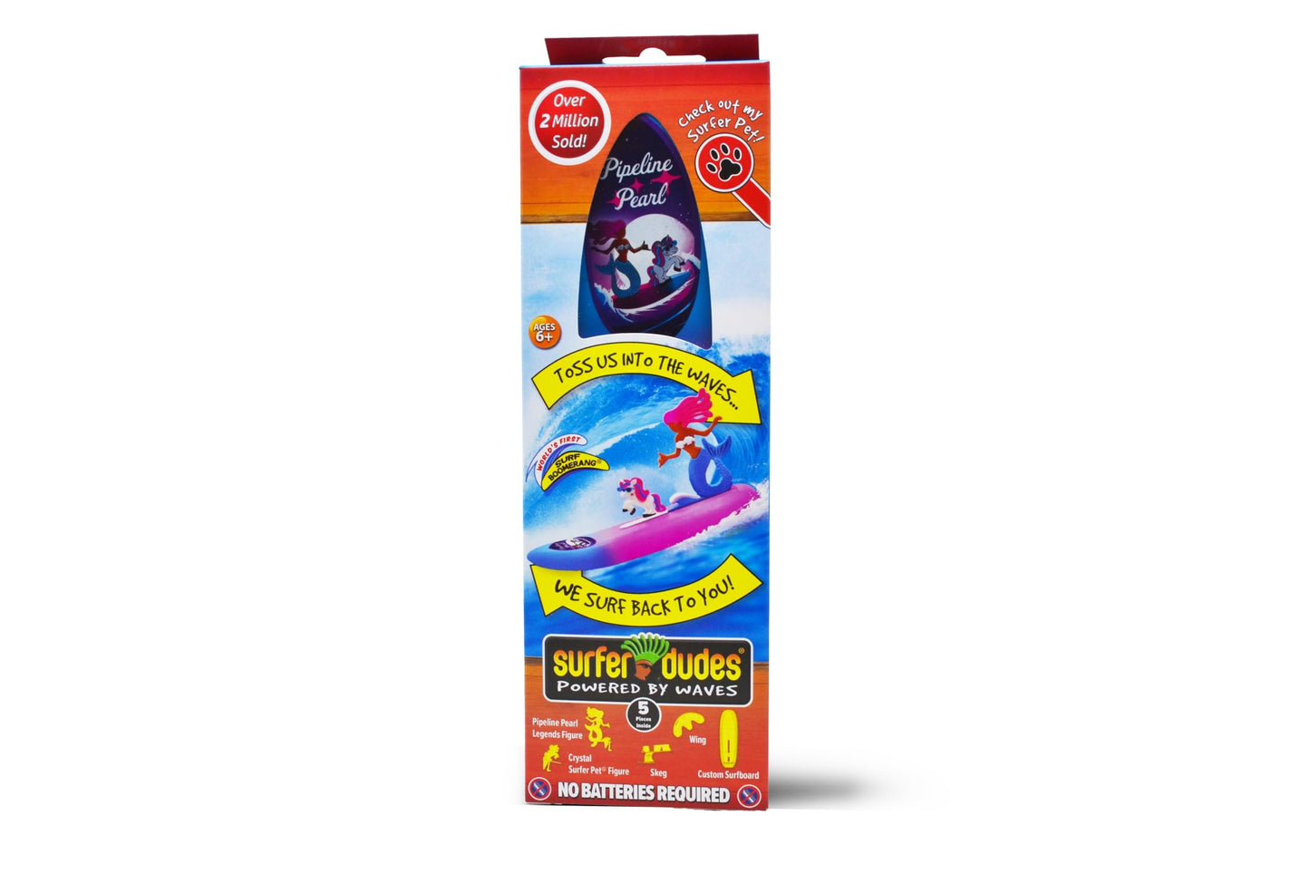 Surfer Dudes Legends & Surfer Pets Wave Powered Mini-Surfer, Pet and Surfboard Beach Toy