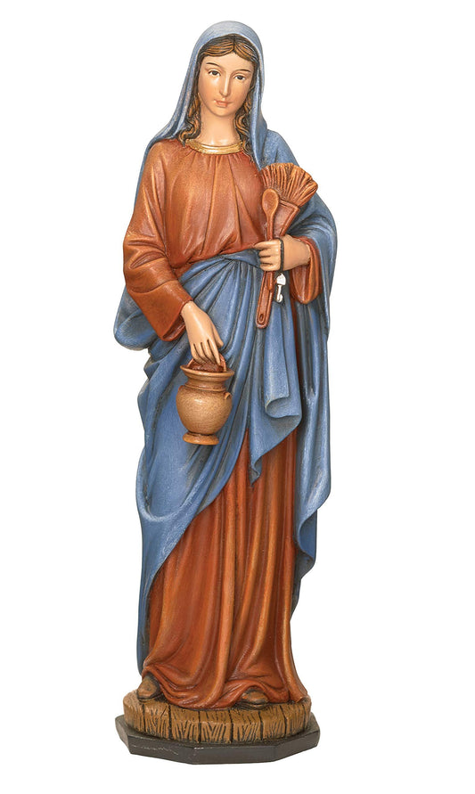 Joseph's Studio by Roman Inc., Renaissance Collection, Holy Statue Figurine, 6"H KITCHEN MADONNA FIGURE, Religious Décor, Catholic Sacraments, Christian Gifts, Resin Stone, (1.75 x 1.75 x 6.13 Inches)