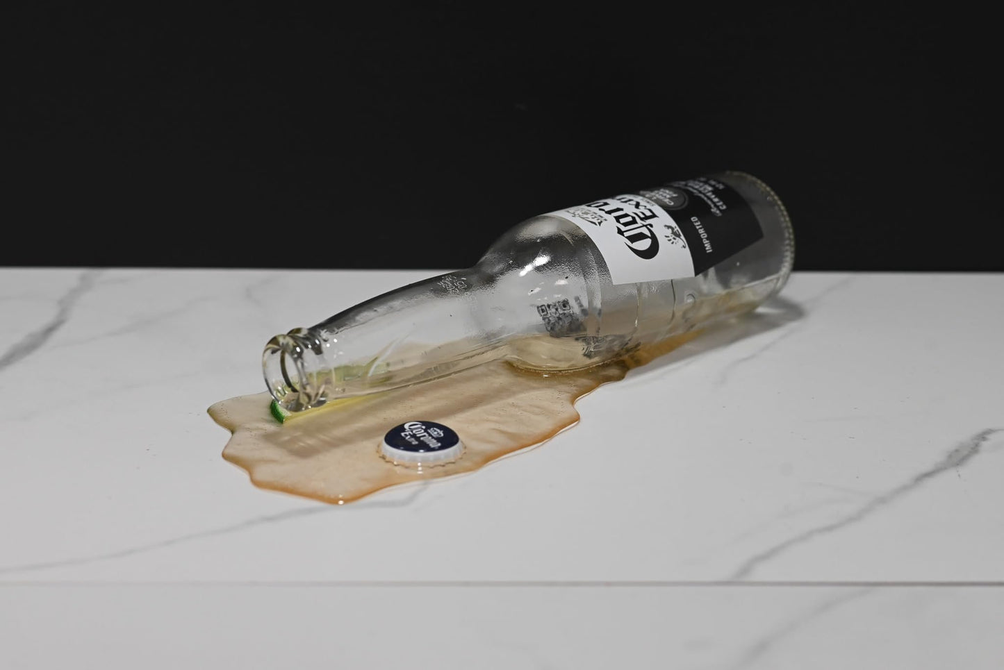Just Dough It Fake Spilled Beer Bottle with Lime Slice