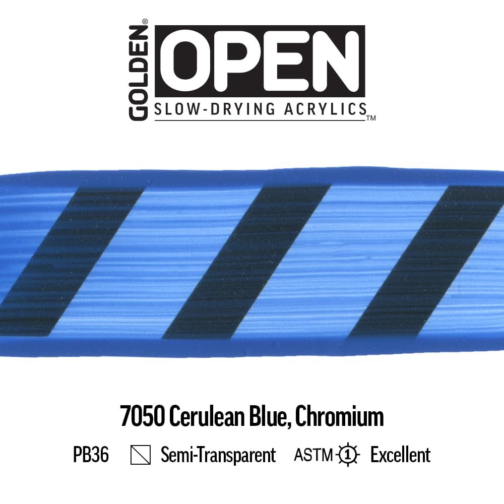 OPEN Slow-Drying Acrylics by GOLDEN, Violet and Blue, Professional Acrylic Paint