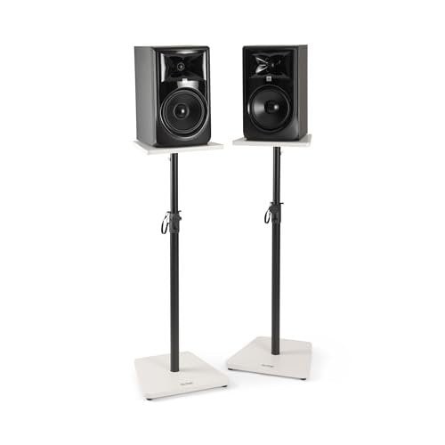 On-Stage SMS7500W Studio Monitor Stands, White