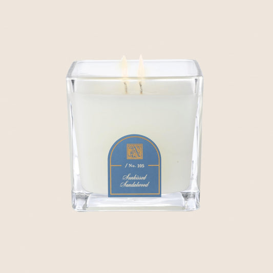Sunkissed Sandalwood Aromatique Cube 12 oz Glass Scented Jar Candle