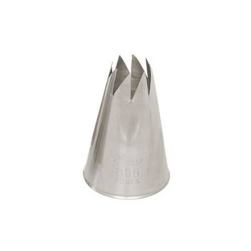 Ateco French Star Piping Tip 886 Silver Stainless Steel