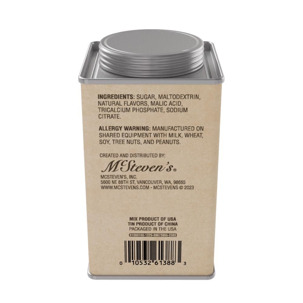 McSteven's Ciderworks Sweet Pear Cider Mix - Perfect Combination of Sweet and Spice, Naturally Flavored Cider Mix in 6.25oz Square Tin - Just Add Water