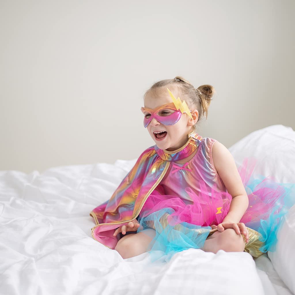 Costume / Super-Duper Tutu/Cape/Mask, Pink/Gold Size 4-6