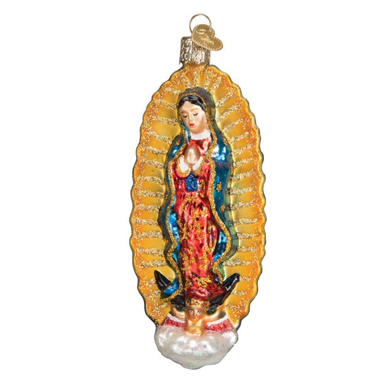 Old World Christmas Spiritual Gifts Glass Blown Ornaments for Christmas Tree Our Lady of Guadalupe