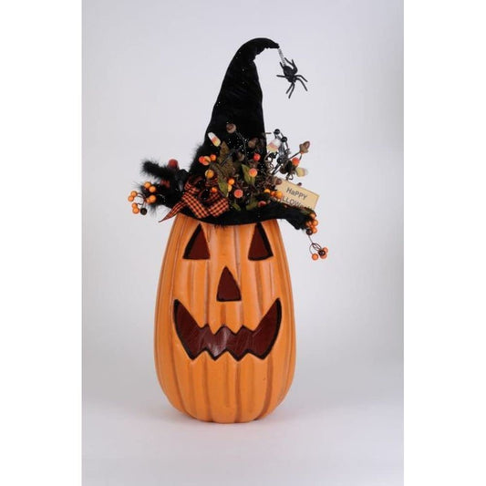 Karen Didion Lighted Tall Fiber Optic Pumpkin