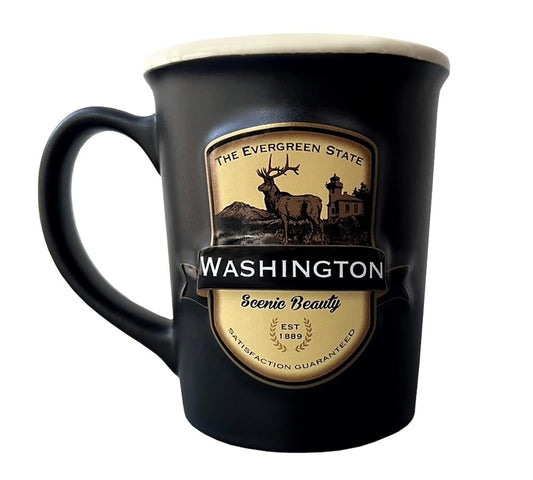 Americaware Washington 18oz Emblem Mug, Black